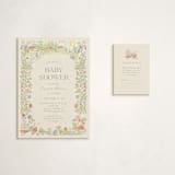 "Vintage magic town" - Baby Shower Mini Insert Cards in Vanilla by Sabrin Deirani - With Invitation