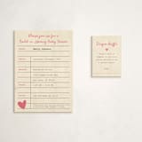 "Build a Library" - Baby Shower Mini Insert Cards in Peony by Ilene Guy - With Invitation