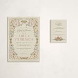 "Vintage Butterfly" - Baby Shower Mini Insert Cards in Moss by Joanna Griffin - With Invitation
