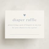 "Heartbeat" - Baby Shower Mini Insert Cards in Provincial Blue by Stacey Meacham - Front