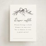 "Story time" - Baby Shower Mini Insert Cards in Graphite by Maja Cunningham - Front