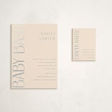 "Ephrata" - Baby Shower Mini Insert Cards in Powder by Deynaaz Daraei - With Invitation