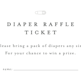 "Classic Diaper Raffle" - Baby Shower Mini Insert Cards in Baby Powder by Minted - Close up