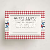"Pattern Mix" - Baby Shower Mini Insert Cards in Tomato by Emily Sabol Goss - Front