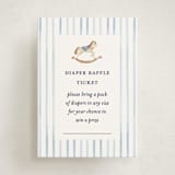 "Pinstripe" - Baby Shower Mini Insert Cards in Cloud by Sarah Knight - Front
