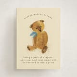 "Vintage Teddy" - Baby Shower Mini Insert Cards in Glacier by Kimberly Morgan - Front