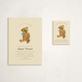 "Vintage Teddy" - Baby Shower Mini Insert Cards in Glacier by Kimberly Morgan - With Invitation