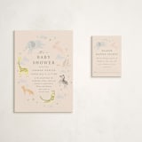 "Little Wild One" - Baby Shower Mini Insert Cards in Sand by Hannah Williams - With Invitation