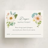 "Butterflies & Botanicals" - Baby Shower Mini Insert Cards in Sky by Susan Moyal - Front
