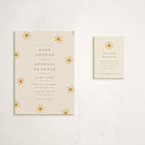 "Sun Toss" - Baby Shower Mini Insert Cards in Golden Sun by Meggy Masters - With Invitation