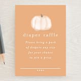 "Autumn Pumpkins" - Baby Shower Mini Insert Cards in Pumpkin by Rebecca Durflinger - Front