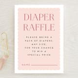 "Due With Two" - Baby Shower Mini Insert Cards in Carnation by Erica Krystek - Front