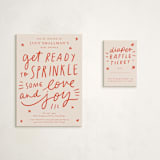 "Sprinkle Love And Joy" - Baby Shower Mini Insert Cards in Sorbet by Abbigail Lim - With Invitation