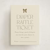 "Mini Bows" - Baby Shower Mini Insert Cards in Vanilla by Vera Lim - Front