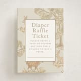 "Woodland Animals Toile" - Baby Shower Mini Insert Cards in Bamboo by Teju Reval - Front