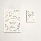 "Locally Grown Sketch" - Baby Shower Mini Insert Cards in Meadow by Jenna Holcomb - With Invitation