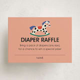"Rocking Baby Shower" - Baby Shower Mini Insert Cards in Peach by Harriet Richter - Front
