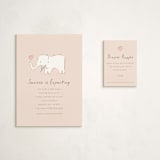 "bananella" - Baby Shower Mini Insert Cards in Taupe by chocomocacino - With Invitation