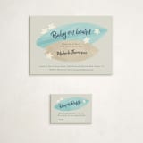 "Surf baby" - Baby Shower Mini Insert Cards in Pebble by Adelyn T. - With Invitation