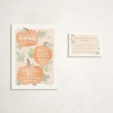 "Lil Pumpkin" - Baby Shower Mini Insert Cards in Blush by Creo Study - With Invitation