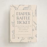 "Forest Toile" - Baby Shower Mini Insert Cards in Bamboo by Teju Reval - Front