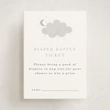 "Moon Baby" - Baby Shower Mini Insert Cards in Slate by Marina Onoprienko - Front