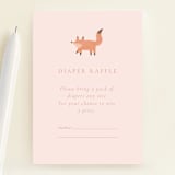 "Baby shower in the forest" - Baby Shower Mini Insert Cards in Salmon by Sabrin Deirani - Front