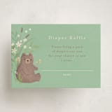 "Storybook" - Baby Shower Mini Insert Cards in Mint by Jennifer Wick - Front