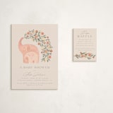 "Elephant Garden" - Baby Shower Mini Insert Cards in Snapdragon by Joanna Griffin - With Invitation