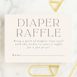 "Woodland" - Baby Shower Mini Insert Cards in Greige by Itsy Belle Studio - Front