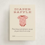 "Baby-Q" - Baby Shower Mini Insert Cards in Ketchup by Jamie Alexander - Front