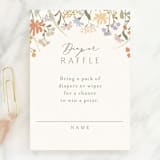 "Meadow flowers" - Baby Shower Mini Insert Cards in Vanilla by Jennifer Wick - Front