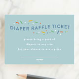 "Scattered Sprinkles" - Baby Shower Mini Insert Cards in Sky by Lauren Chism - Front