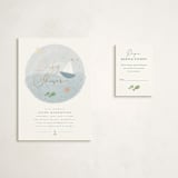 "Set Sail" - Baby Shower Mini Insert Cards in Pond by Jen Tips - With Invitation
