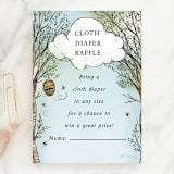 "Disney's Winnie the Pooh in the Wood" - Baby Shower Mini Insert Cards in Sky by Becky Nimoy - Front
