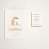 "Disney's Pooh and Piglet" - Baby Shower Mini Insert Cards in Blush by Katherine Moynagh - With Invitation