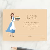 "Disney's Belle's books" - Baby Shower Mini Insert Cards in Hicory by Jennifer Wick - Front