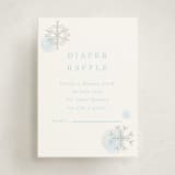 "Snowflakes" - Baby Shower Mini Insert Cards in Glacier by Baumbirdy - Front