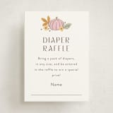 "pastel pumpkins" - Baby Shower Mini Insert Cards in Pudding by Cass Loh - Front