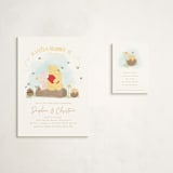 "Disney's Winnie The Pooh a little hunny" - Baby Shower Mini Insert Cards in Sky by Creo Study - With Invitation