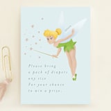 "Disney’s Tinkerbell Magic" - Baby Shower Mini Insert Cards in Sage by frau brandt - Front