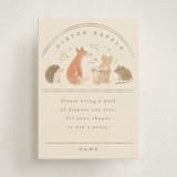 "Woodland storybook" - Baby Shower Mini Insert Cards in Ecru by Creo Study - Front