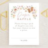 "Banner announcement" - Baby Shower Mini Insert Cards in Petal by Jennifer Wick - Front