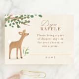 "Into the Woods" - Baby Shower Mini Insert Cards in Earth by Jennifer Wick - Front