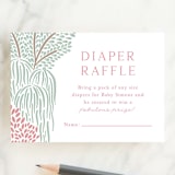 "Swan Song" - Baby Shower Mini Insert Cards in Sherbet by Carolyn Kach - Front