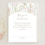 "Woodland Beginnings" - Baby Shower Mini Insert Cards in Watermelon by Jennifer Wick - Front