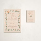 "Cutie Frame" - Baby Shower Mini Insert Cards in Cream by frau brandt - With Invitation