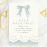 "Eyelet" - Baby Shower Mini Insert Cards in Cloud by Laura Hankins - Front