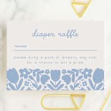 "Tulips" - Baby Shower Mini Insert Cards in Sky by Kelly Watkins - Front