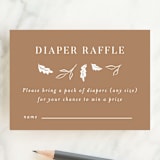 "autumn toile" - Baby Shower Mini Insert Cards in Acorn by Rebecca Durflinger - Front